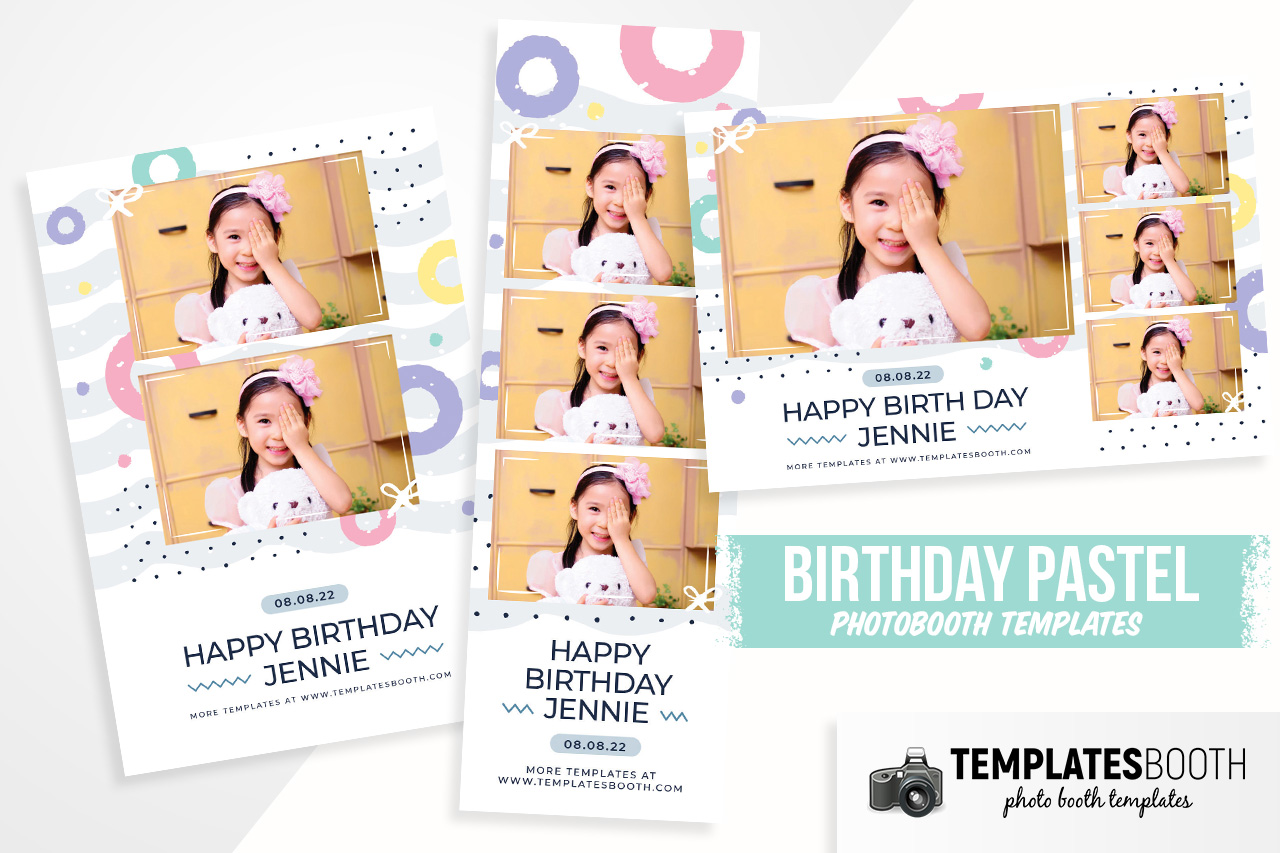 Birthday Pastel Photo Booth Template