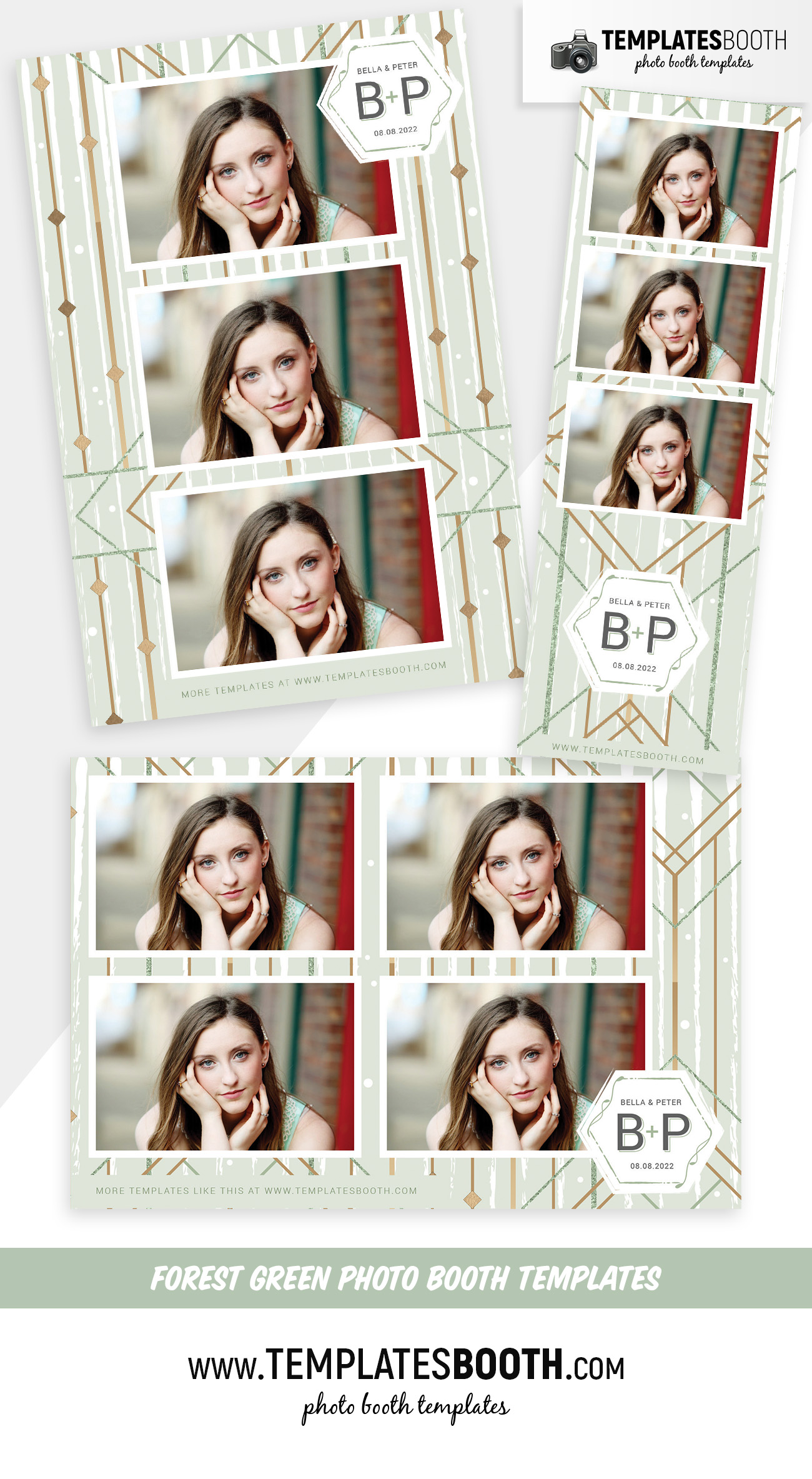Forest Green Photo Booth Template