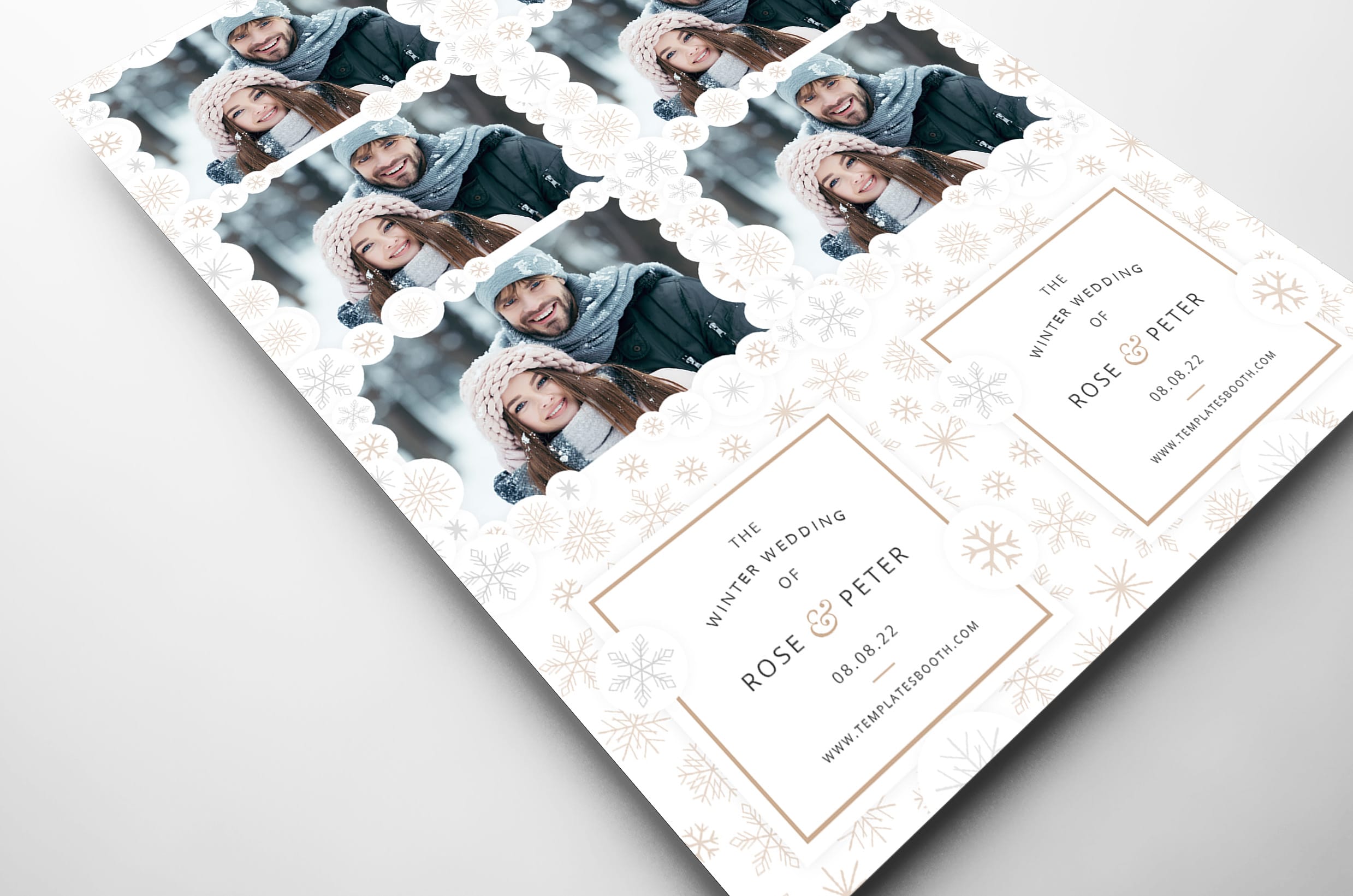 Contemporary Winter Photo Booth Template (close up)