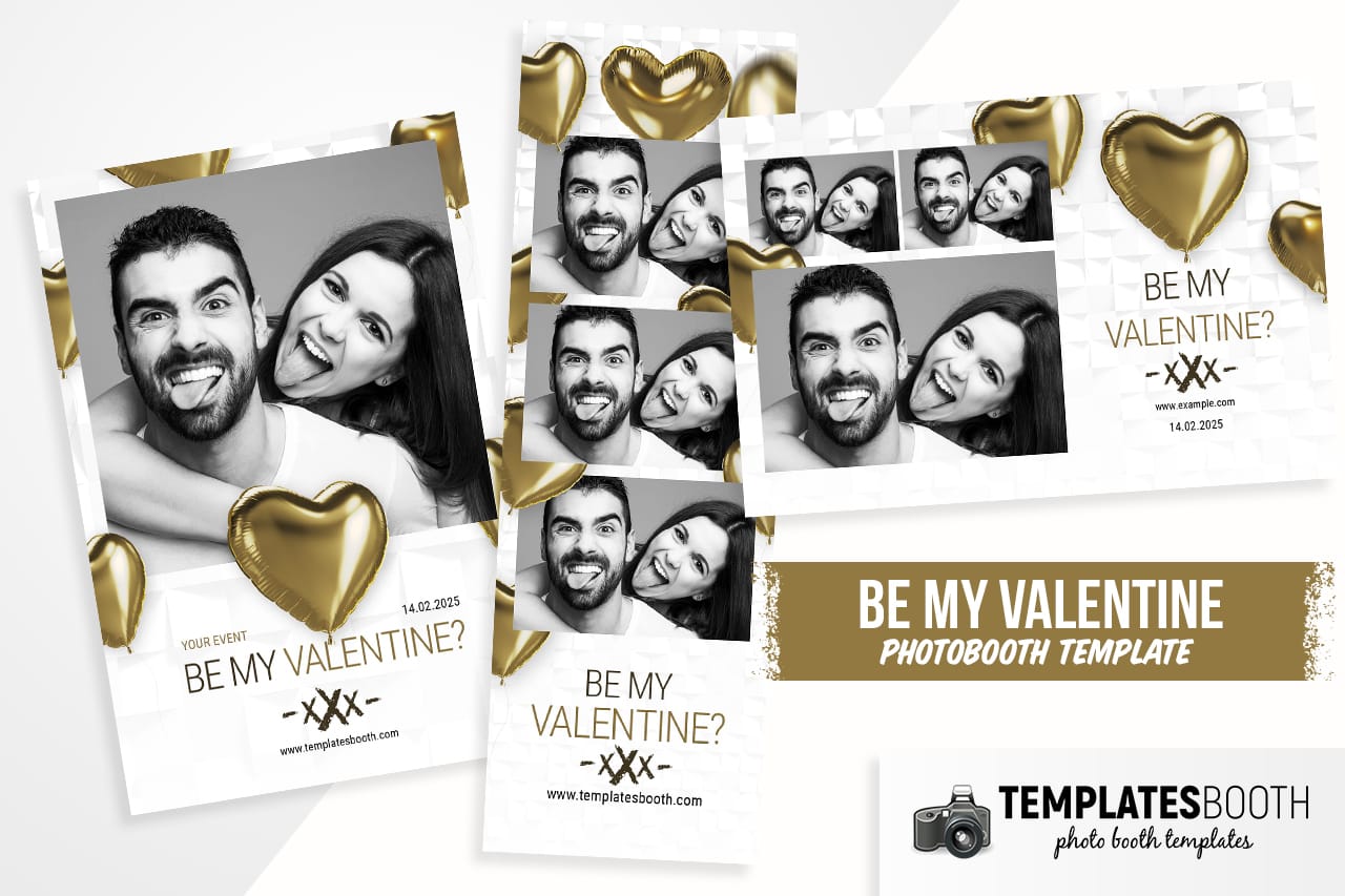 Be My Valentine Photo Booth Template