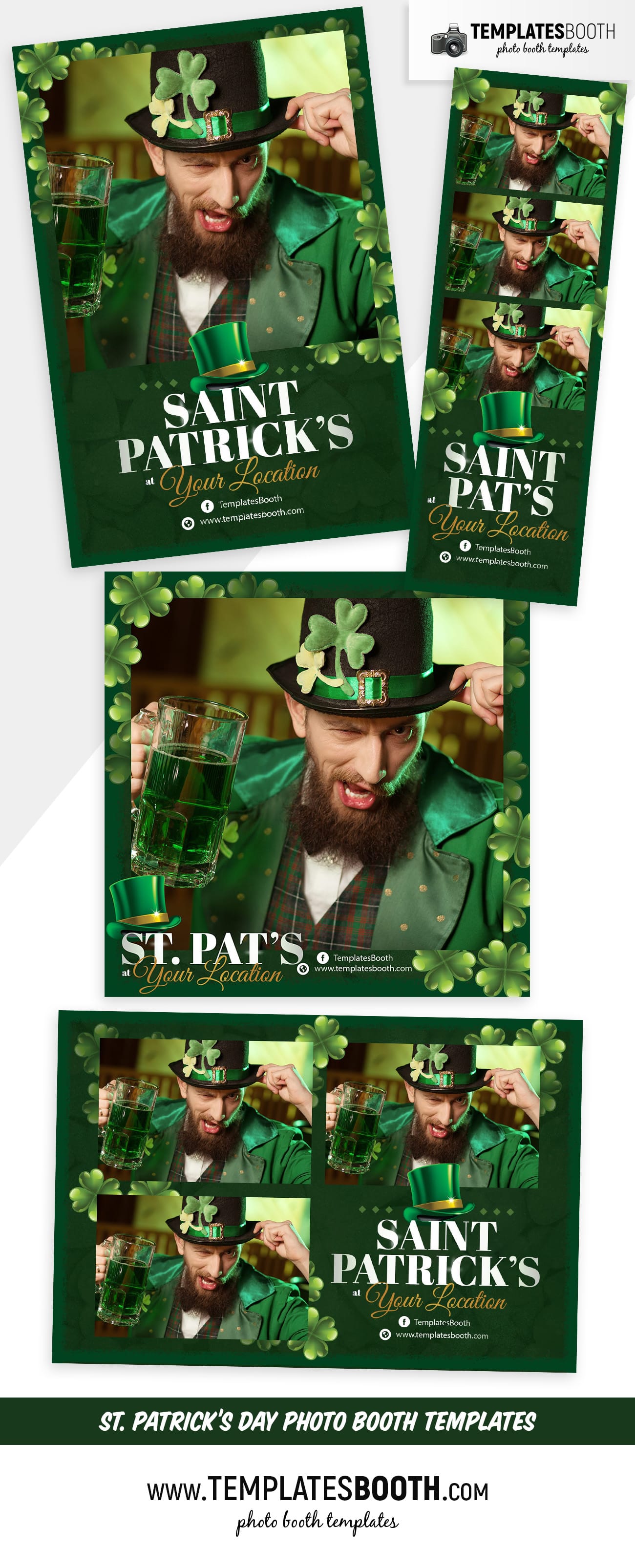 Saint Patrick's Day Photo Booth Template (full preview)