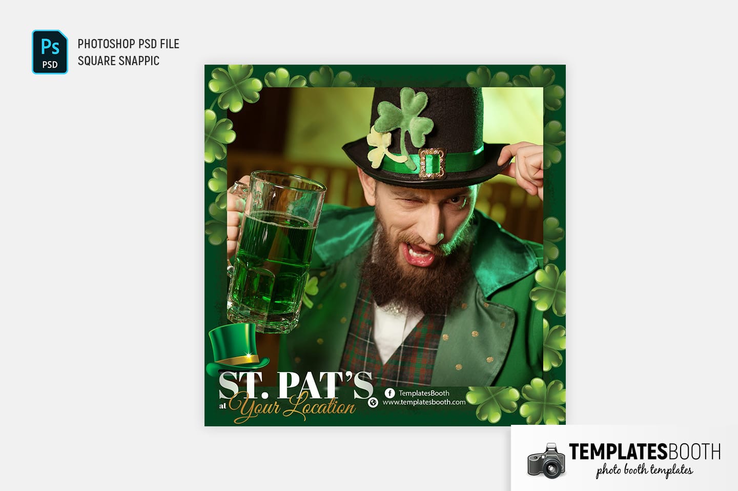 Saint Patrick's Day Photo Booth Template (for Snappic)
