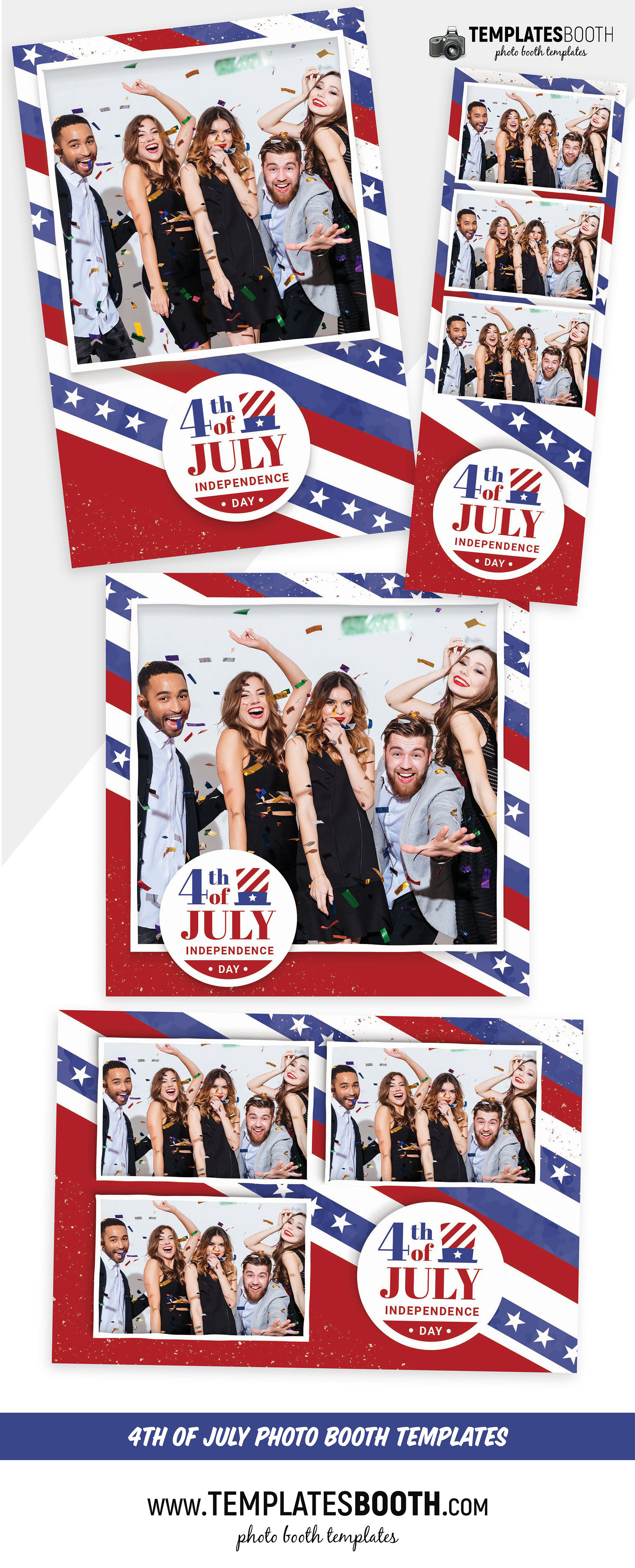 4th of July Photo Booth Template