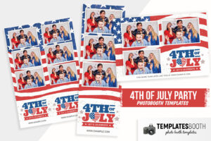 Modern 4th July Photo Booth Template (PSD, DSLR Booth)