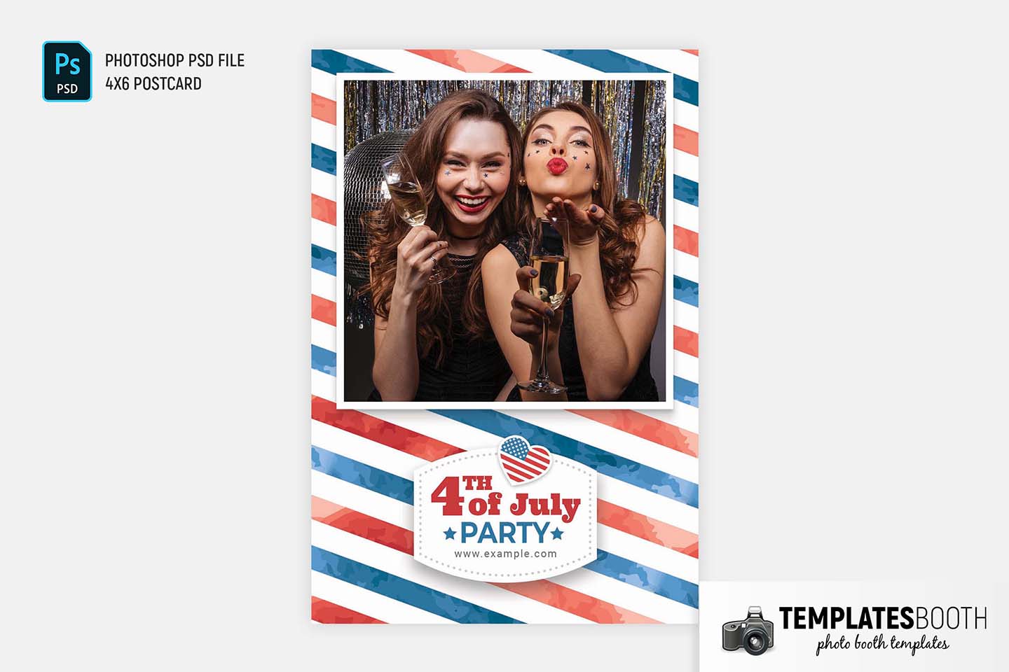 Free 4th July Photo Booth Template