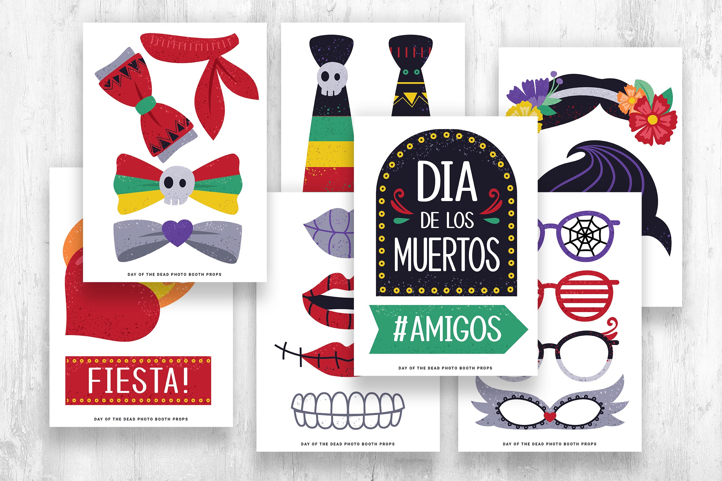 Dia De Los Muertos Digital Props (PNG, PSD, PDF Formats)