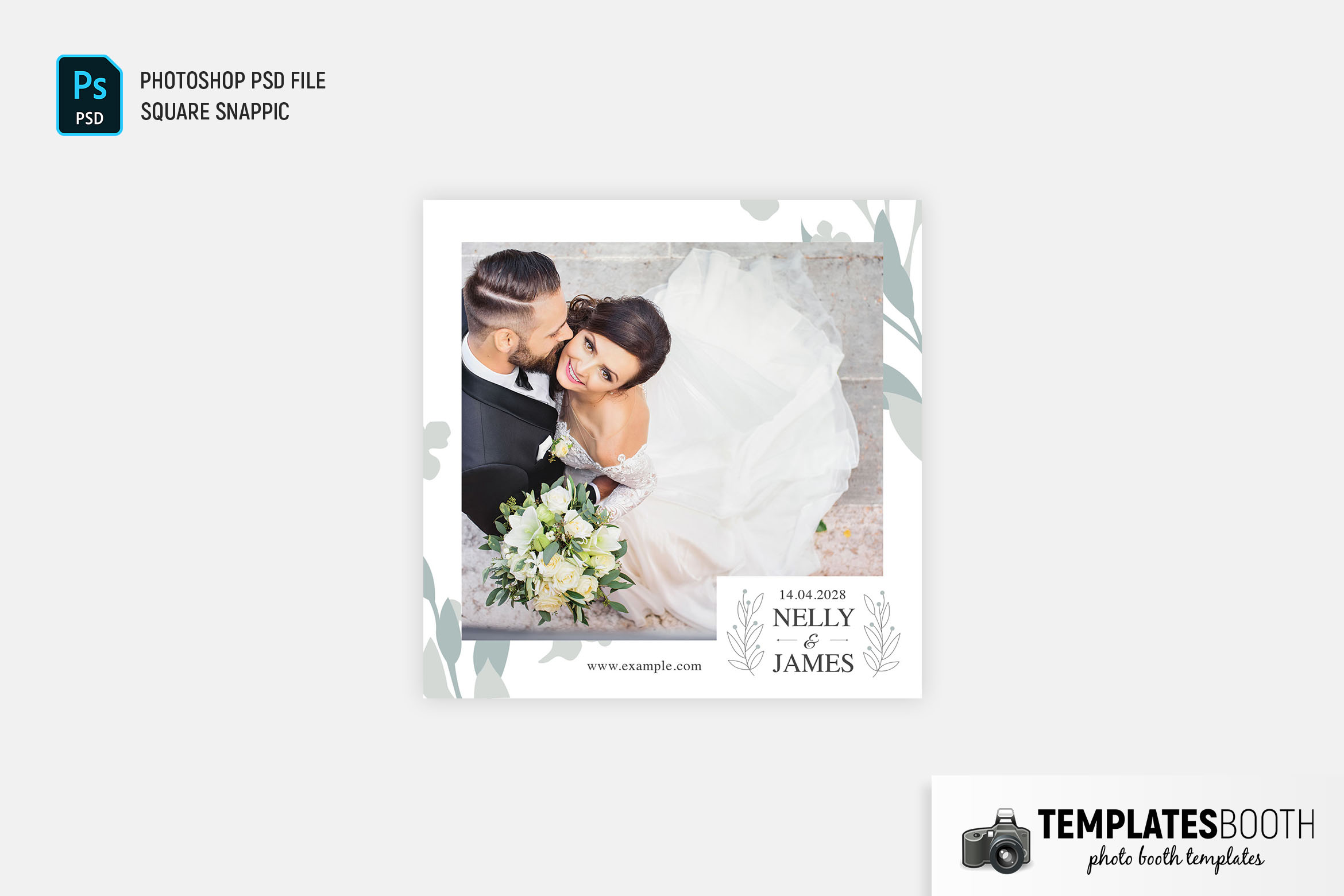 Minimal Wedding Photo Booth Template (PSD & DSLR Booth)