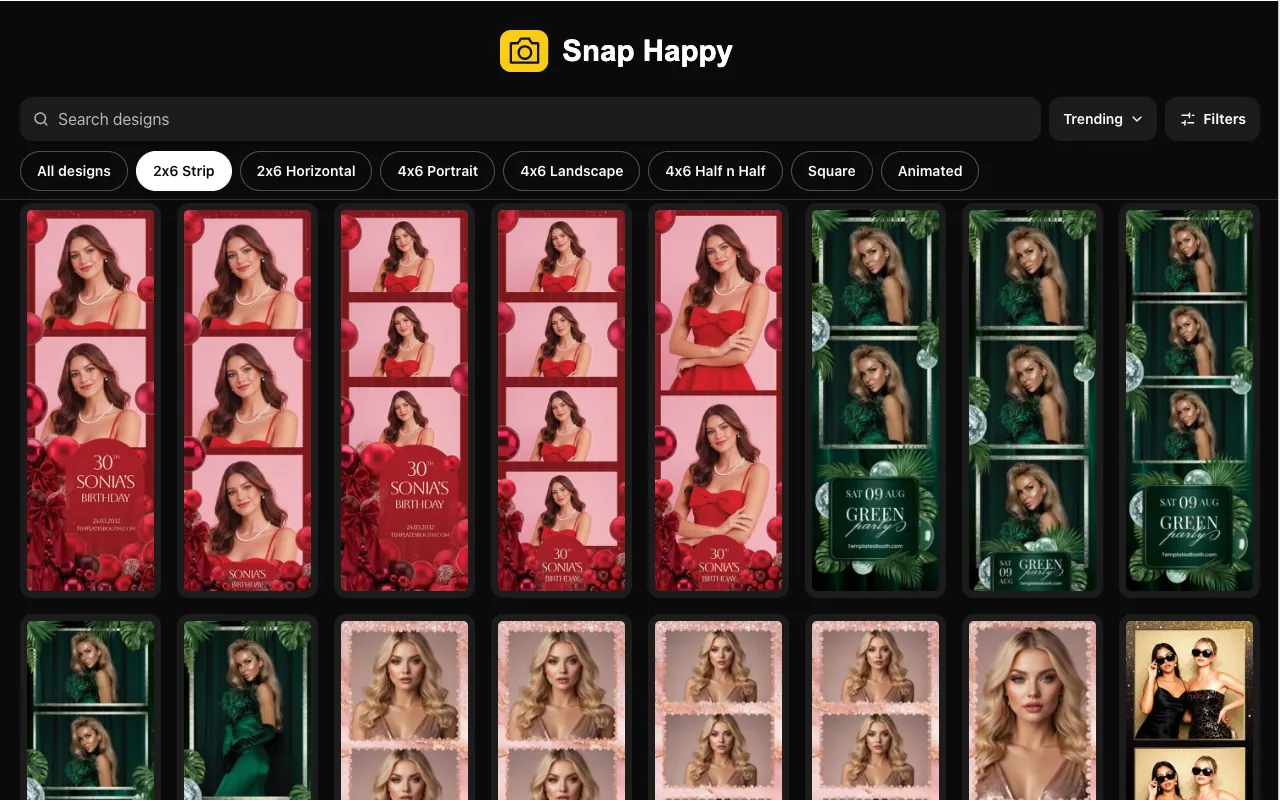 Les réglages de couleur du widget donnent à la galerie un thème noir et jaune, avec le logo de l’entreprise.