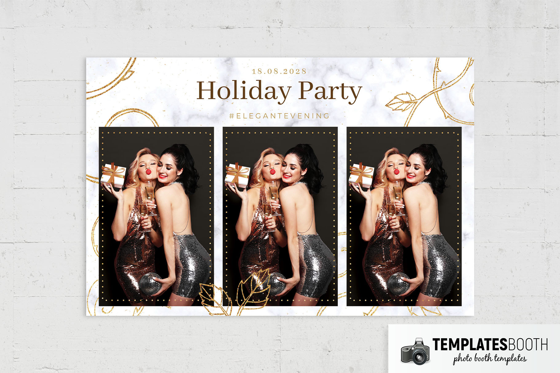 Free Holiday Party Photo Booth Template