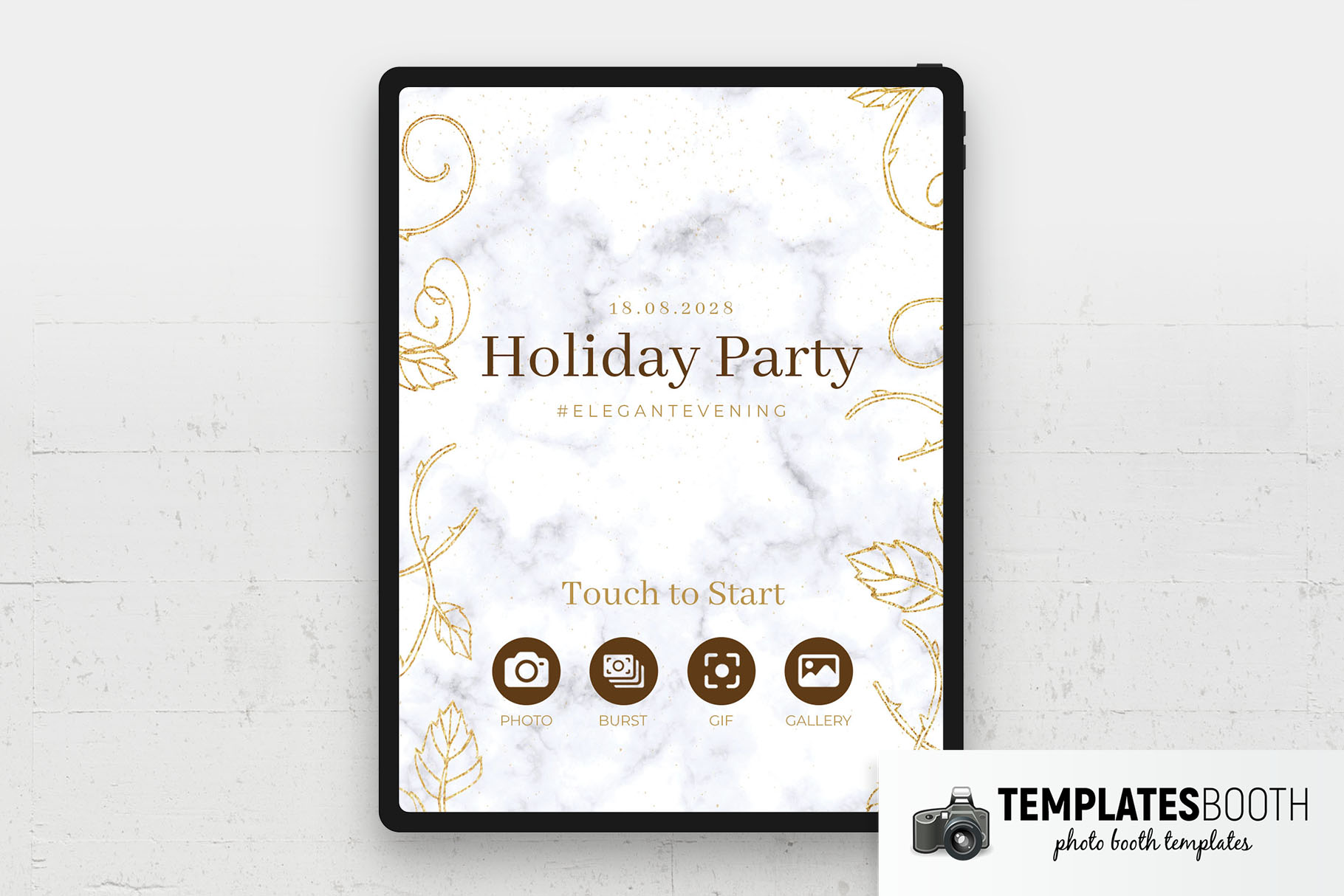 Free Holiday Party Photo Booth Welcome Screen