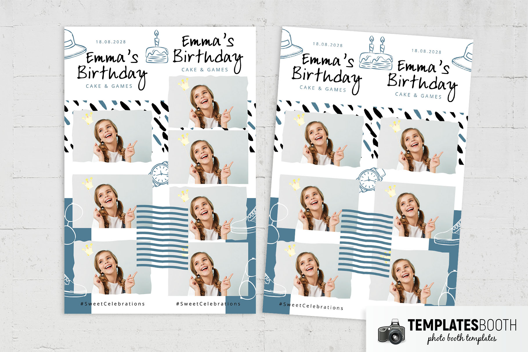 Free Kid's Birthday Photo Booth Template