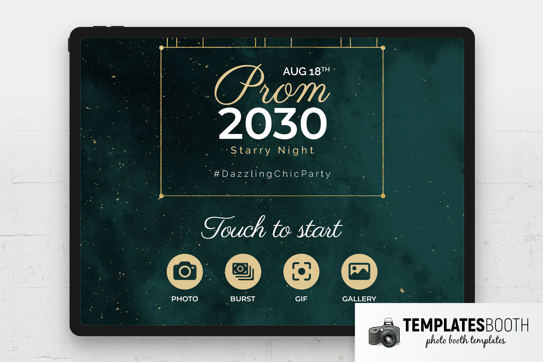 Free Prom Photo Booth Template Welcome Screen