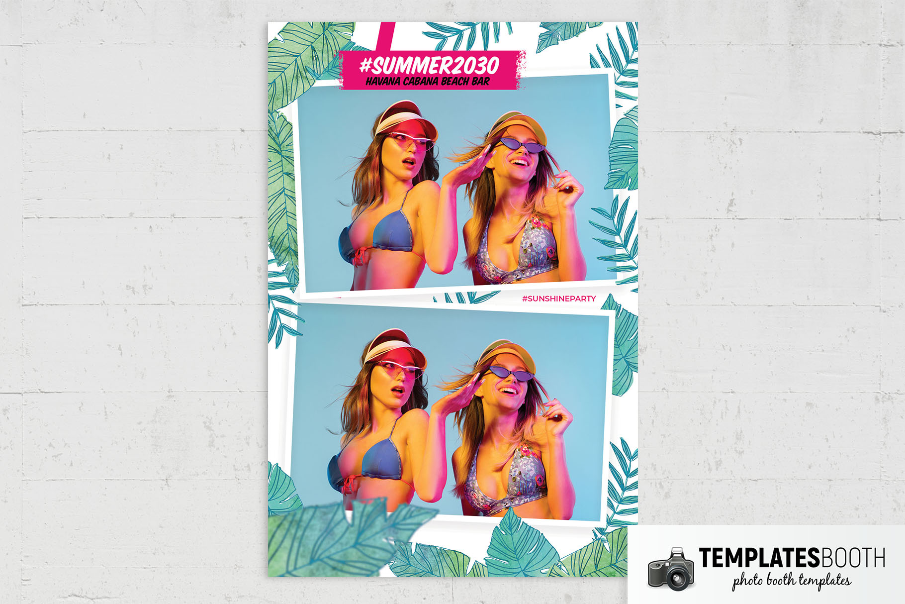 Free Summer Photo Booth Template
