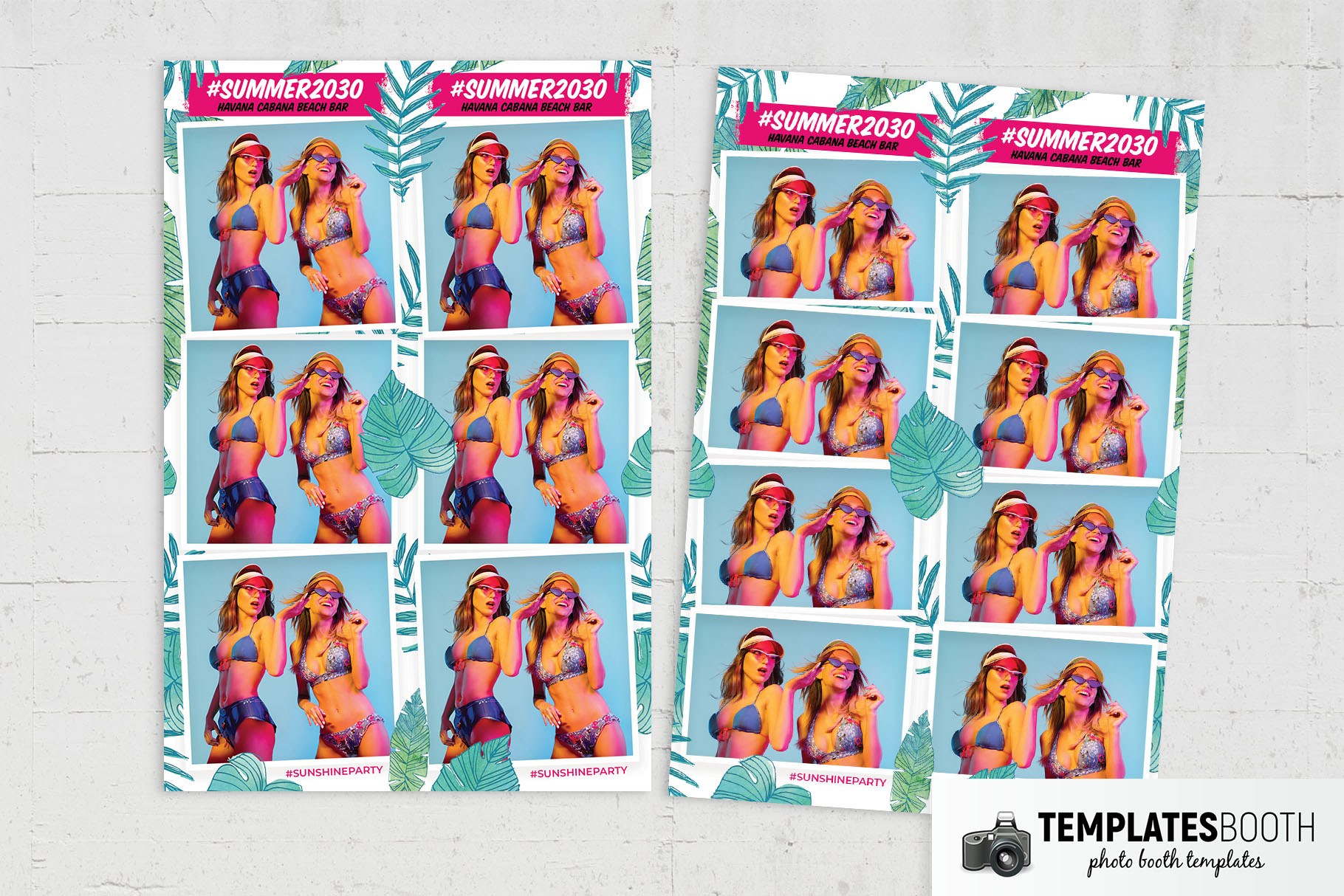 Free Summer Photo Booth Template