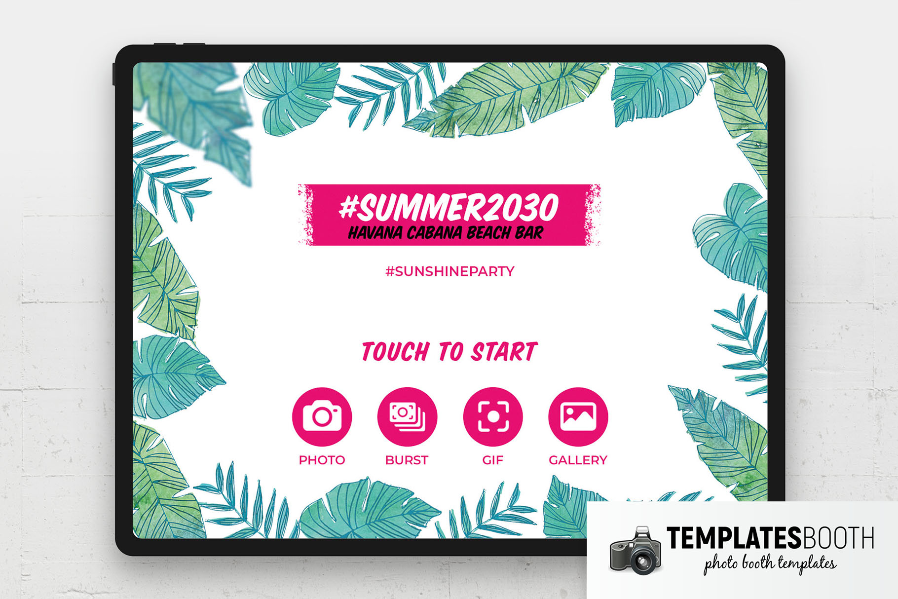 Free Summer Photo Booth Welcome Screen
