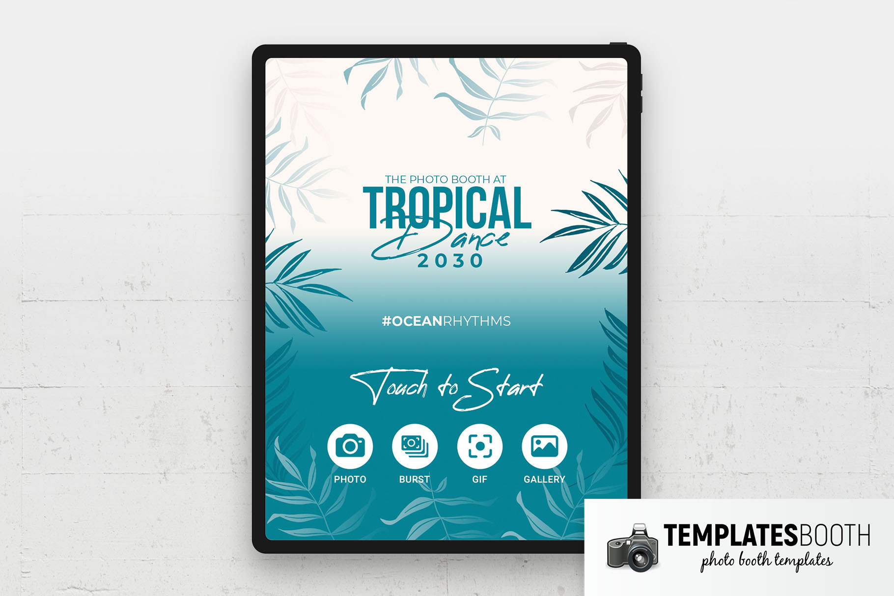 Free Tropical Photo Booth Welcome Screen