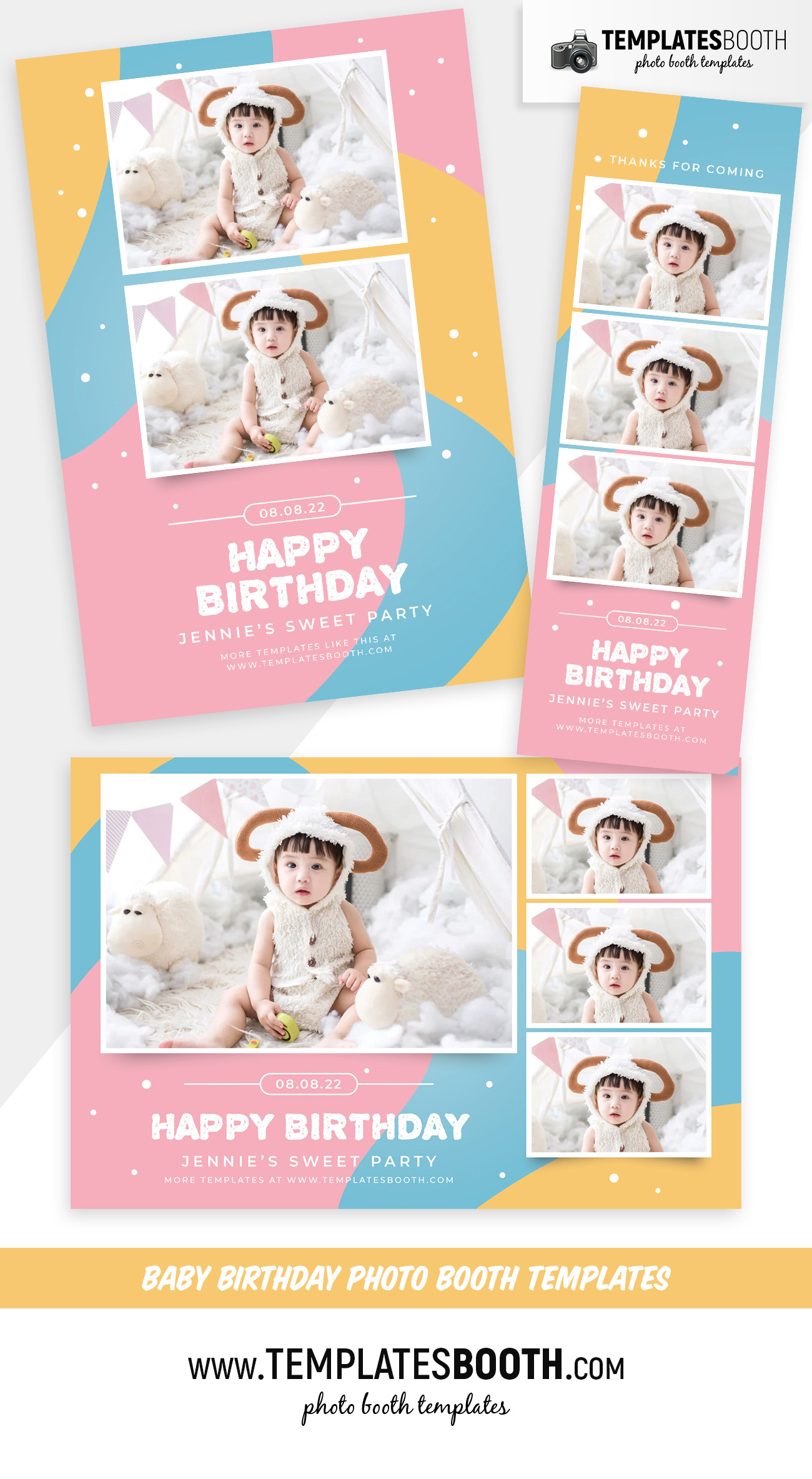 Baby Birthday Photo Booth Template