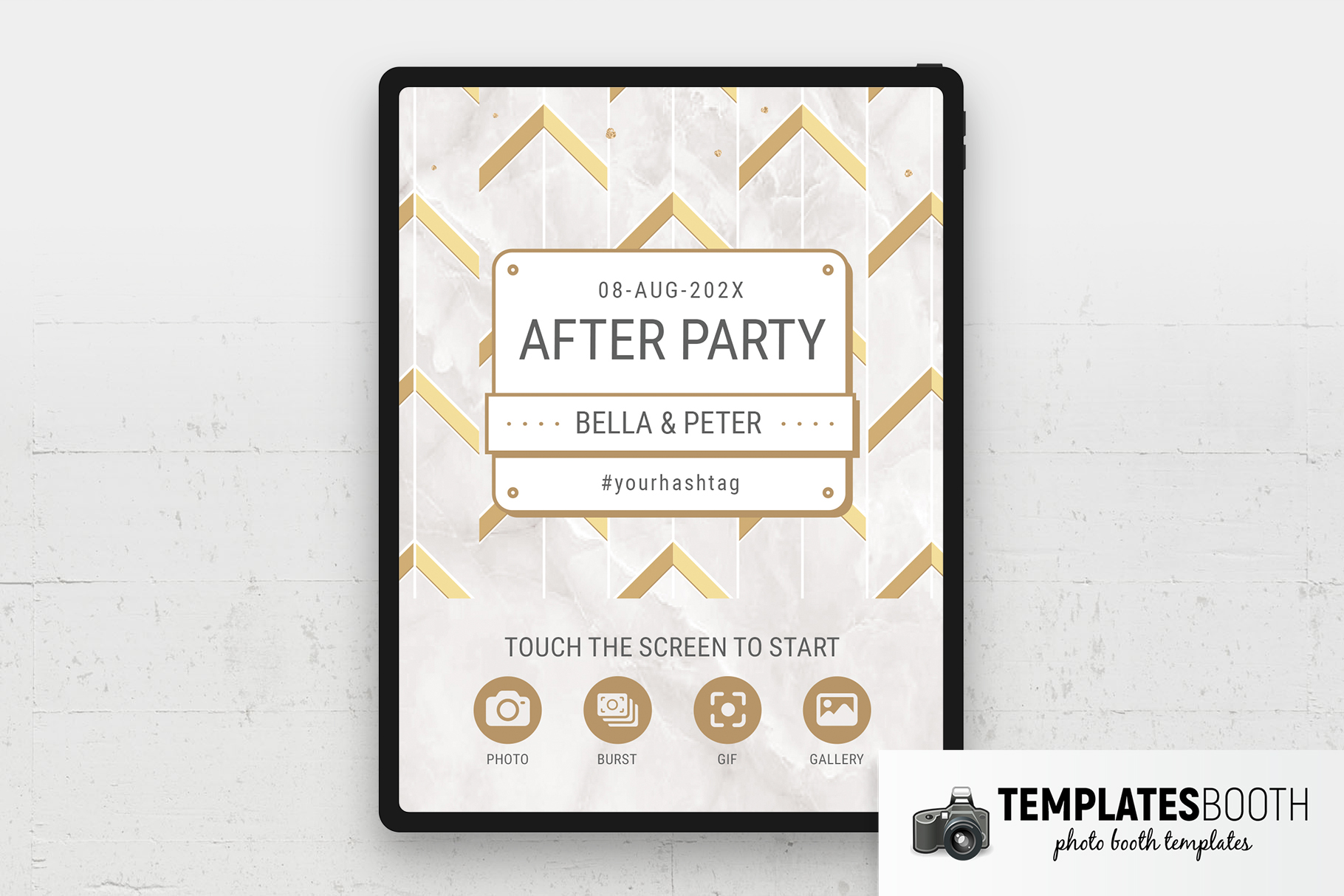 After Party Photo Booth Welcome Screen
