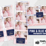 Pink & Blue Marble Photo Booth Template