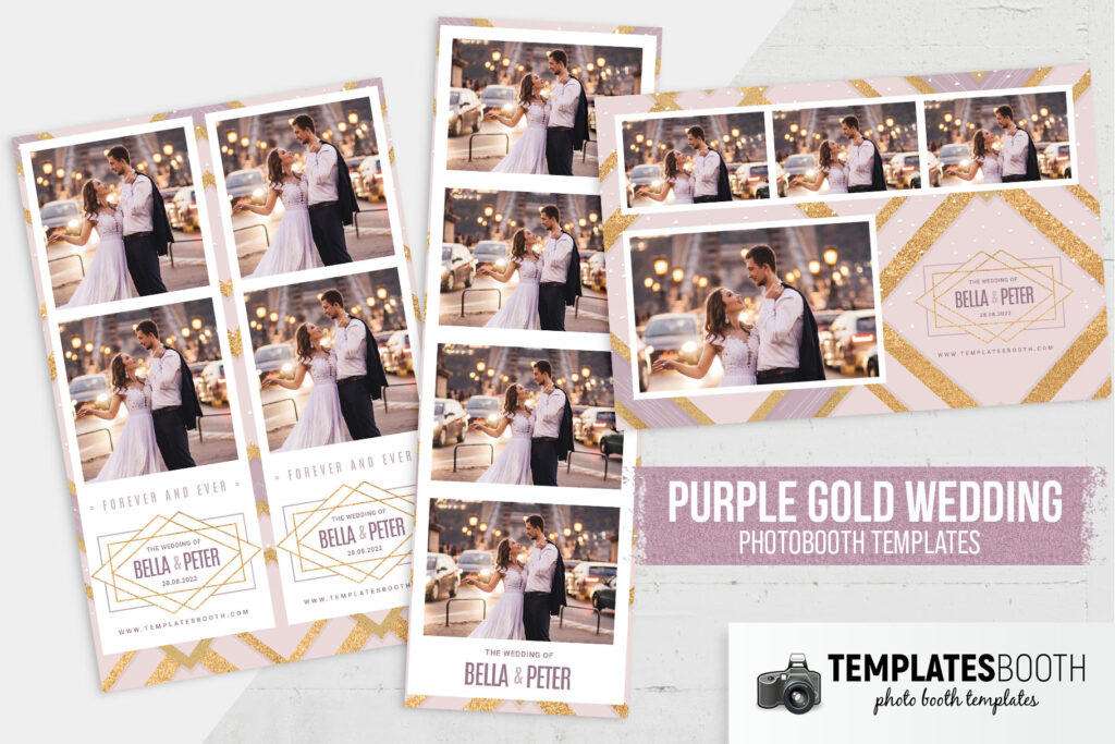Purple & Gold Photo Booth Template