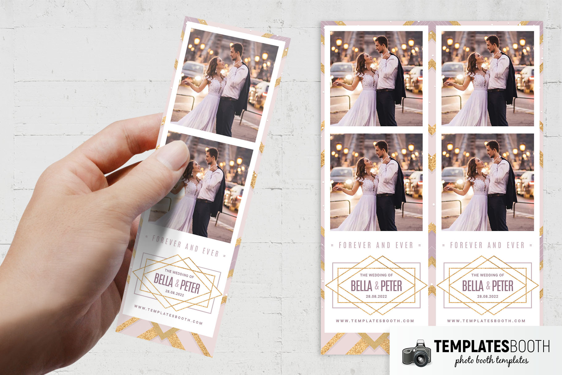 Purple & Gold Photo Booth Template