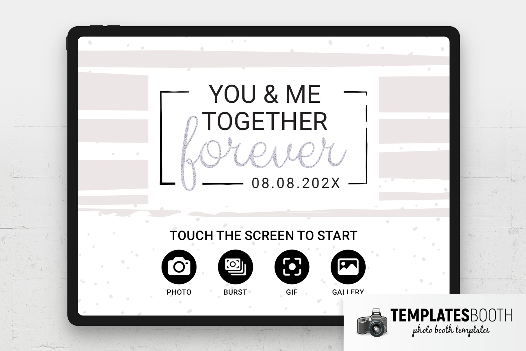 Together Forever Photo Booth Welcome Screen