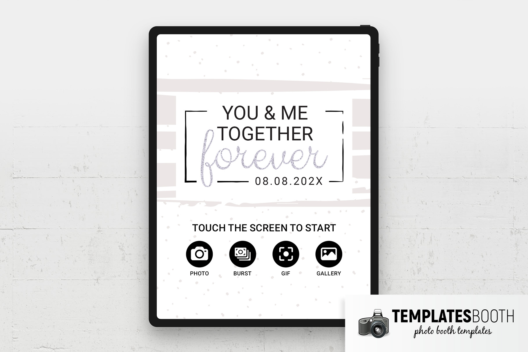 Together Forever Photo Booth Welcome Screen