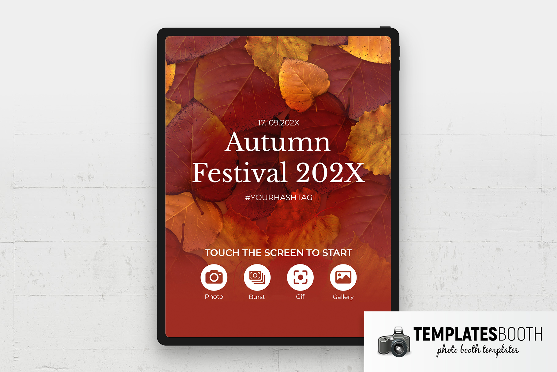 Autumn Festival Photo Booth Welcome Screen