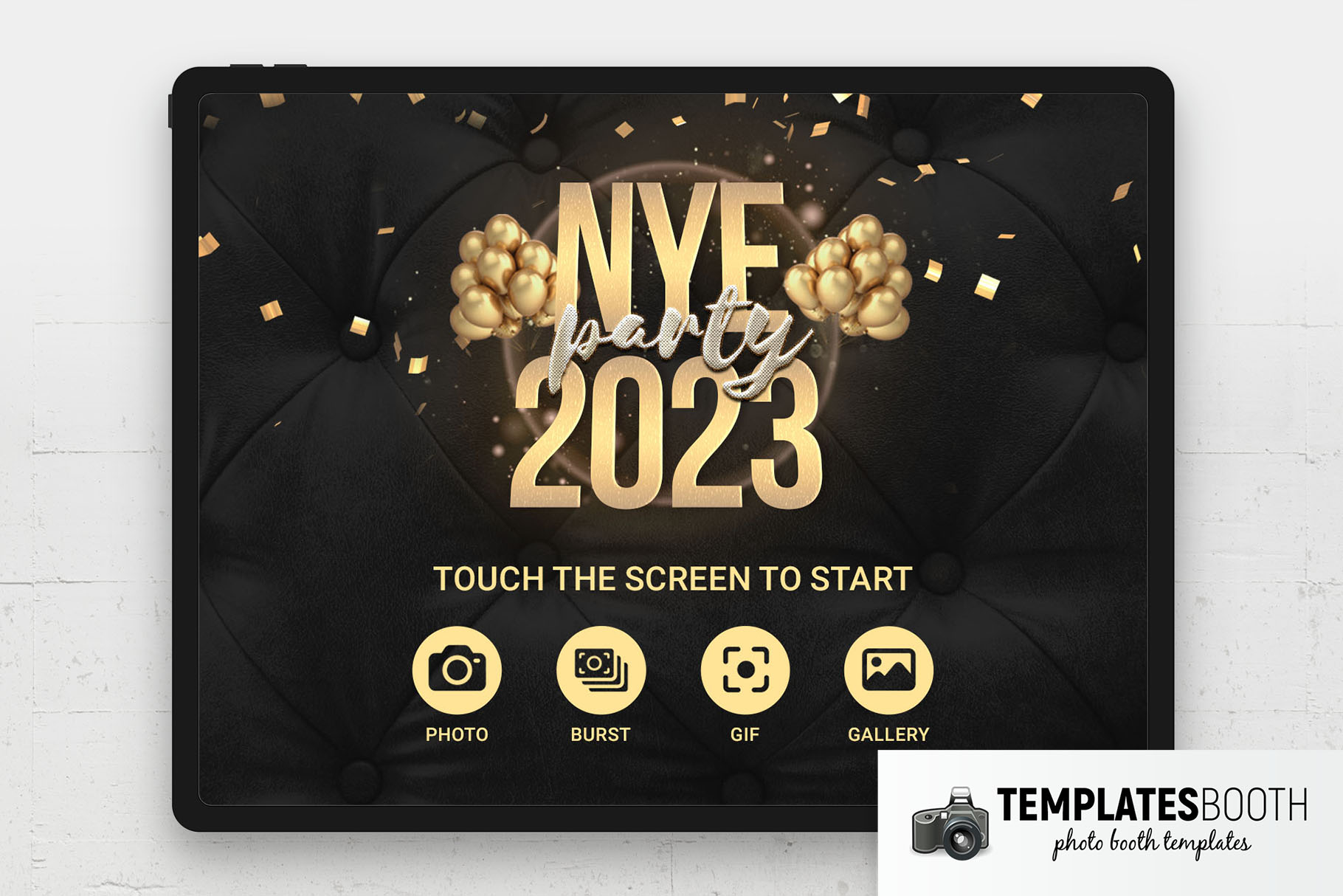 New Year's Eve Photo Booth Welcome Screen