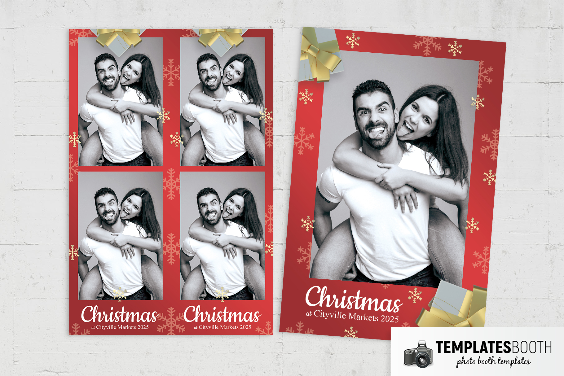 Christmas Gifts Photo Booth Template