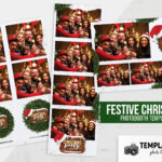 Modèle de Noël festif pour photobooth