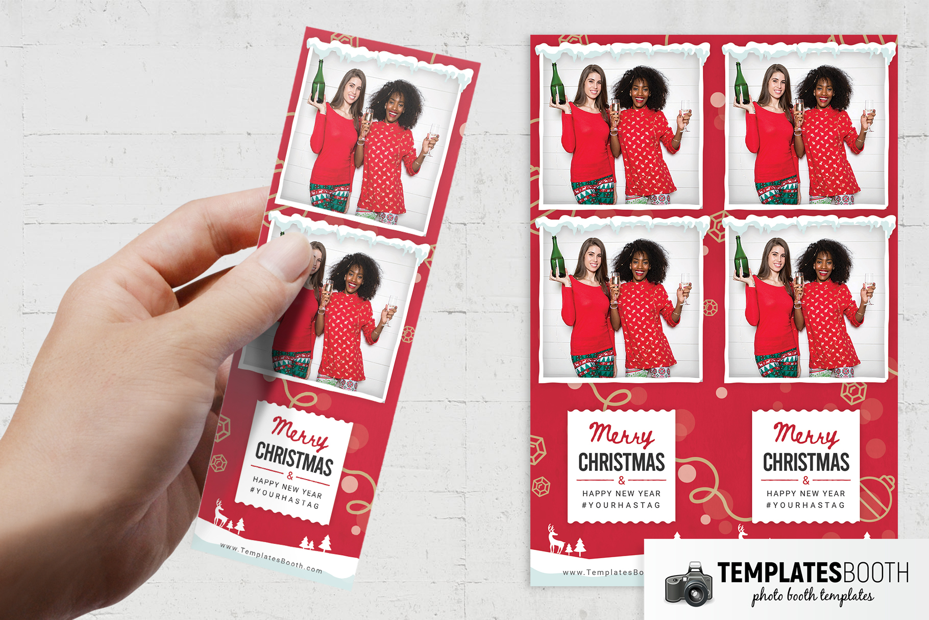 Merry Christmas Photo Booth Template