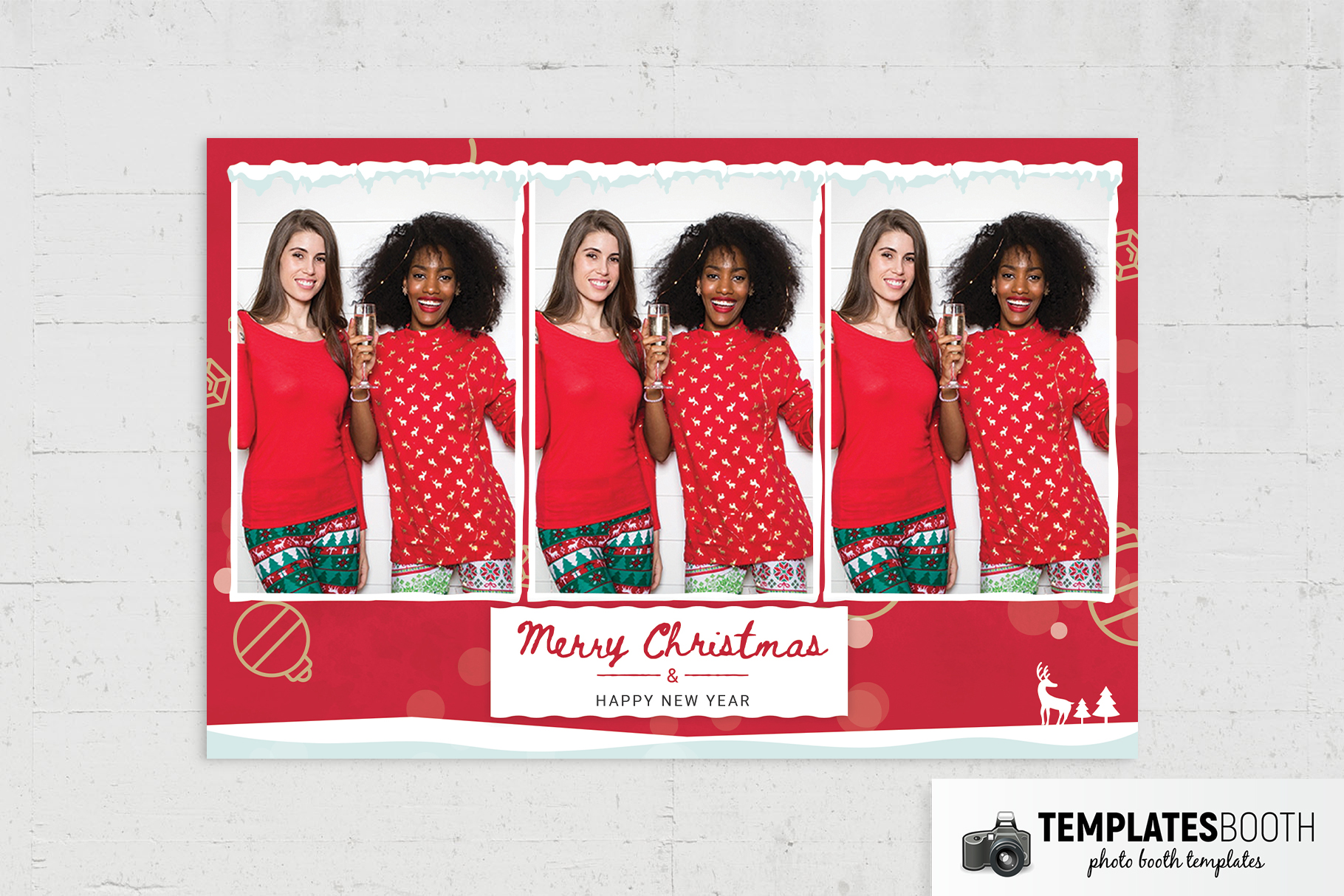 Merry Christmas Photo Booth Template