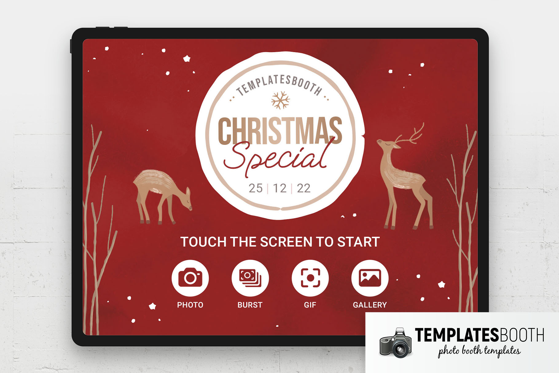 Christmas Photo Booth Welcome Screen