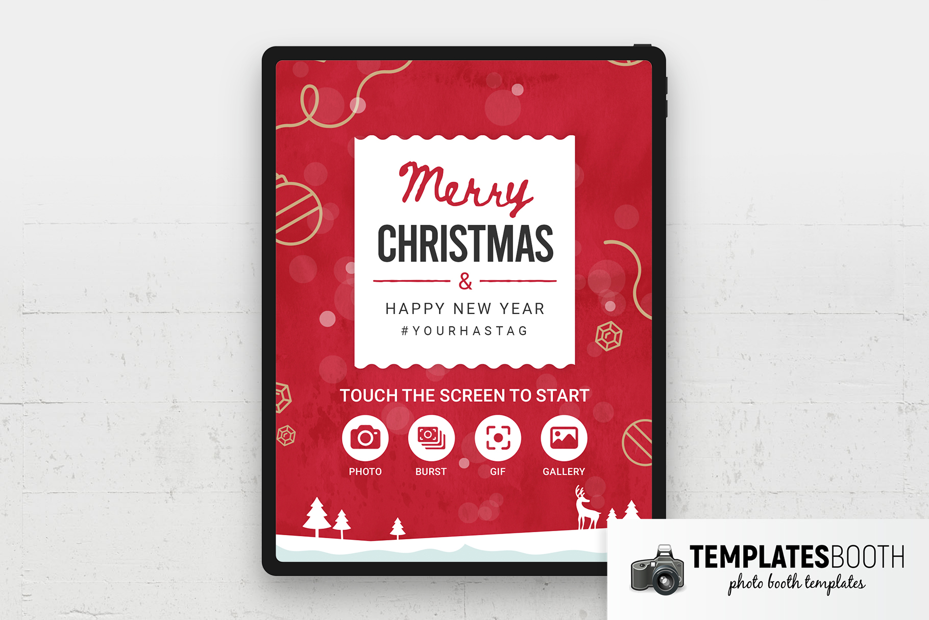 Merry Christmas Photo Booth Welcome Screen