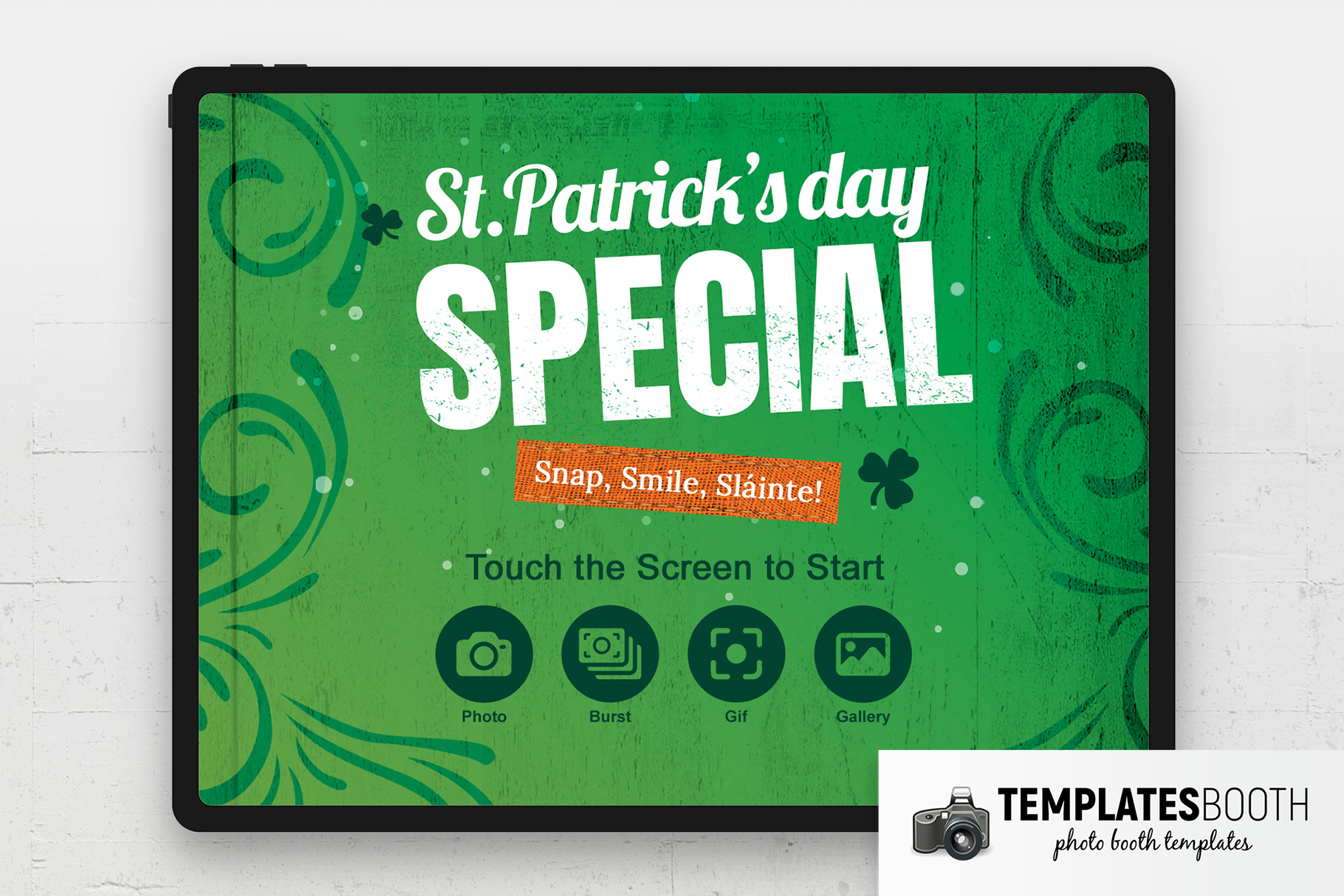 St. Patrick's Day Photo Booth Welcome Screen