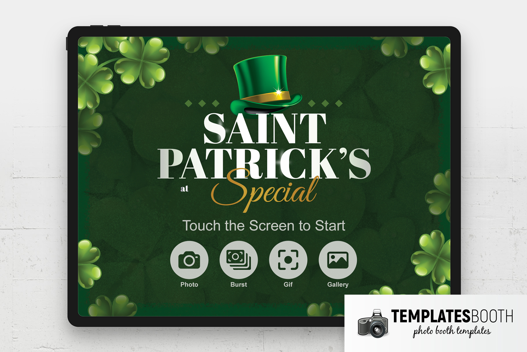 St. Patrick's Day Photo Booth Welcome Screen