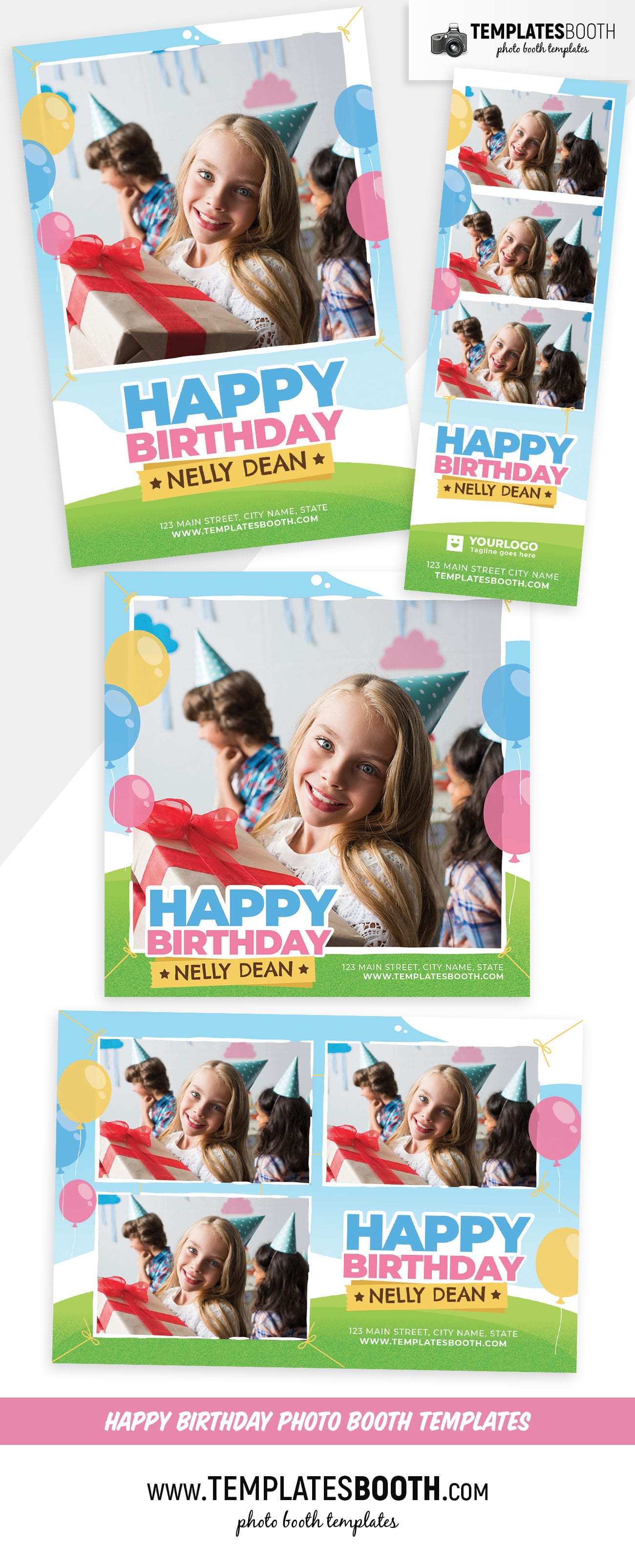 Happy Birthday Photo Booth Template (Full Preview)