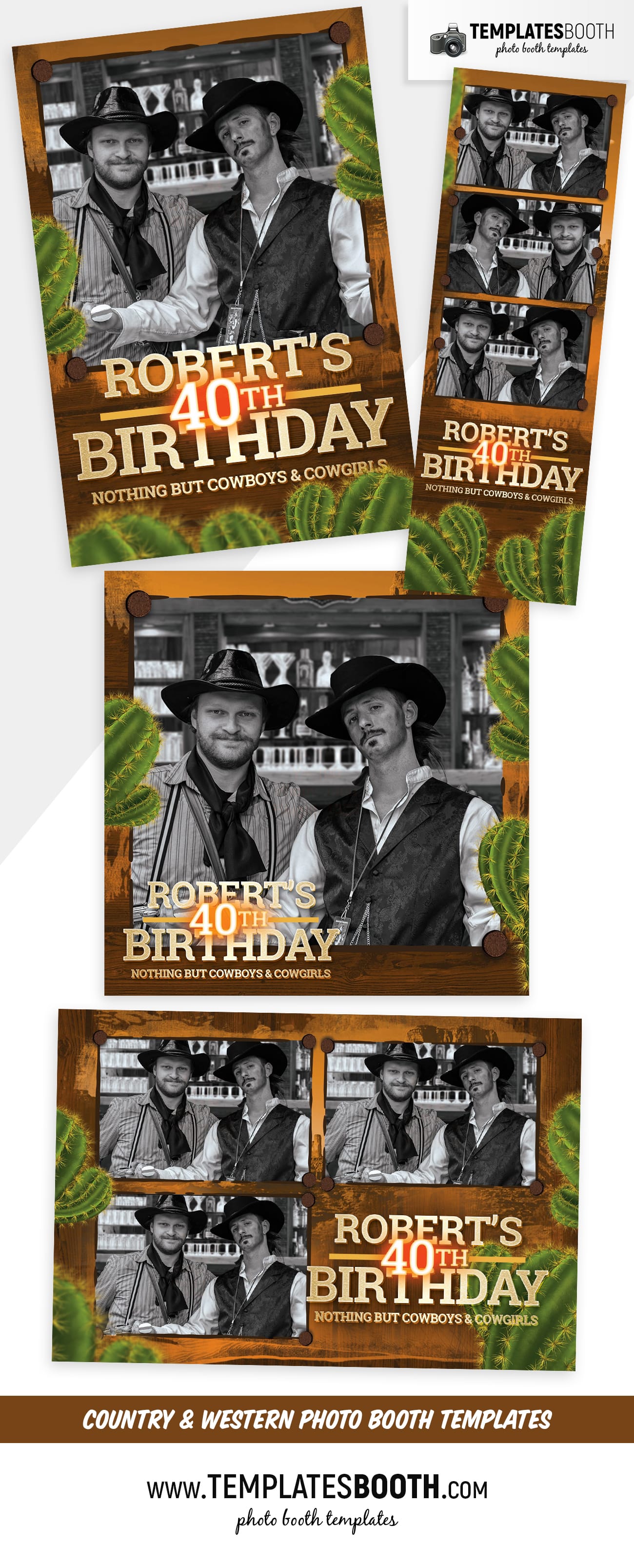 Country & Western Photo Booth Template (full preview)