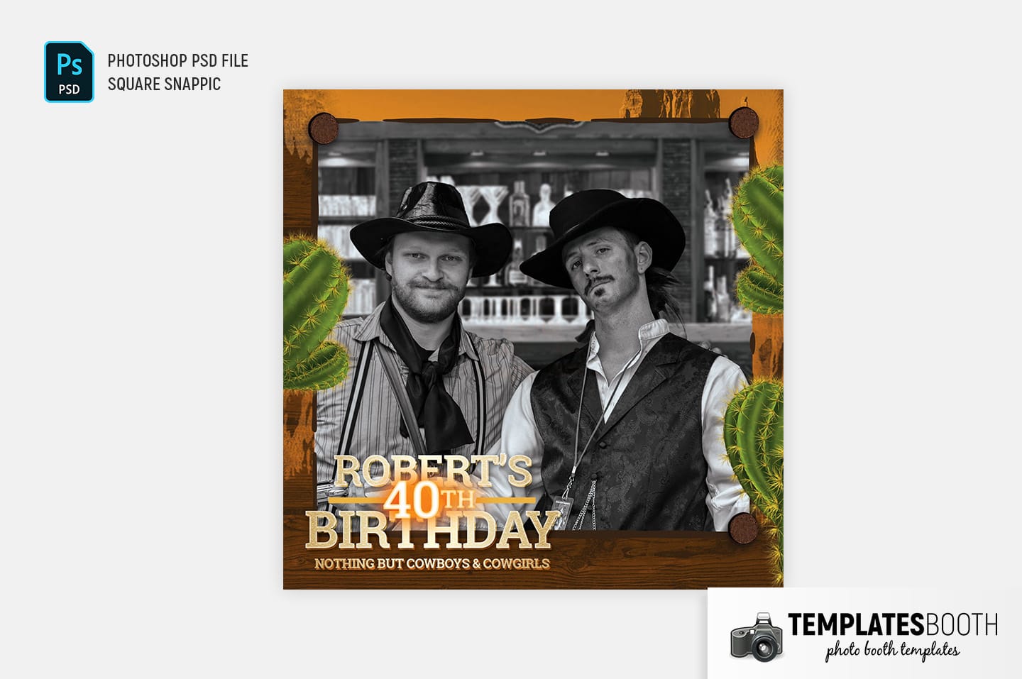 Country & Western Photo Booth Template (Snappic)