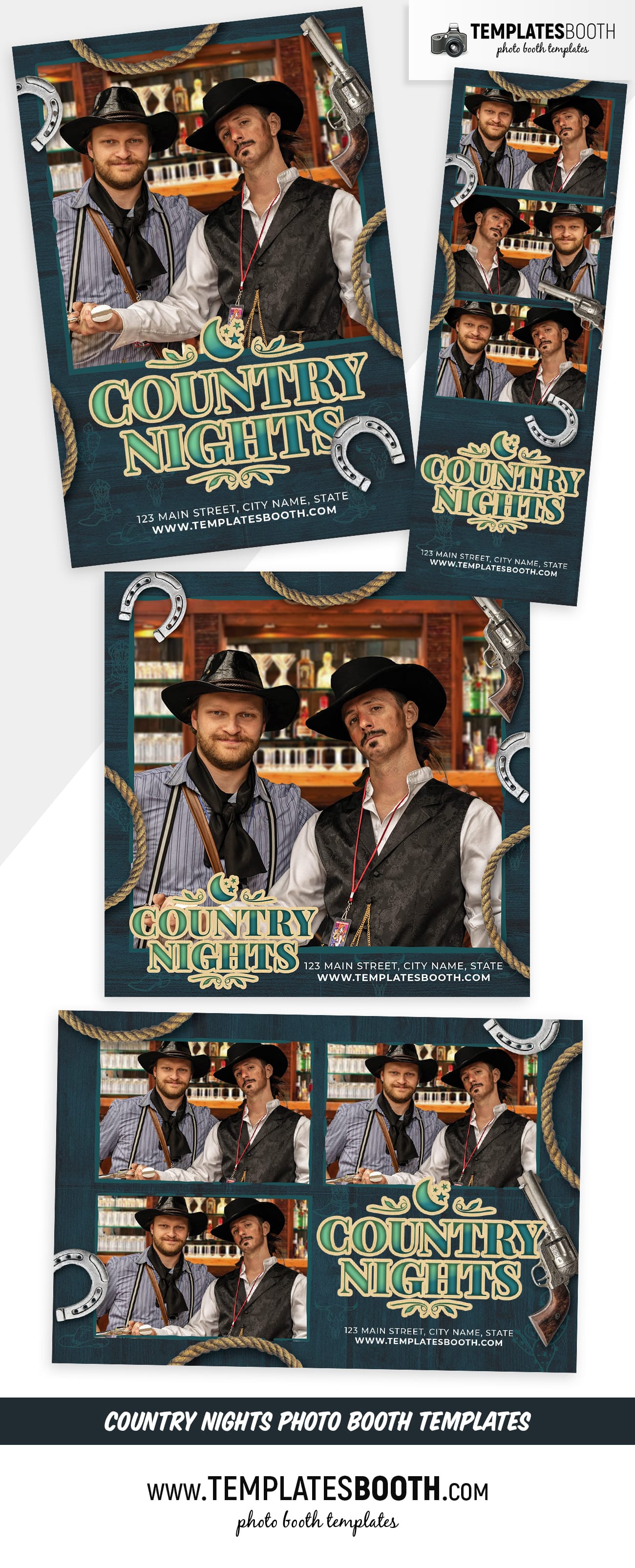 Country Nights Photo Booth Template (Full Preview
