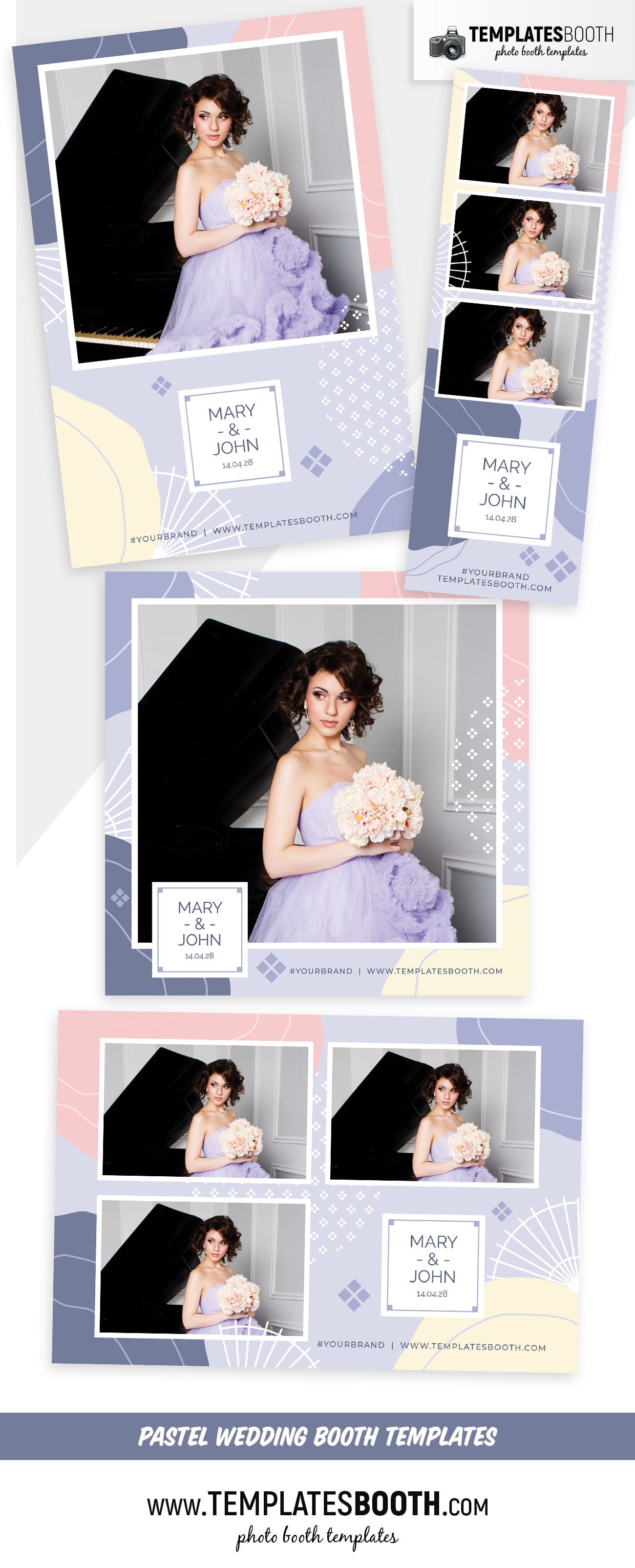 Abstract Pastel Photo Booth Template (full preview)