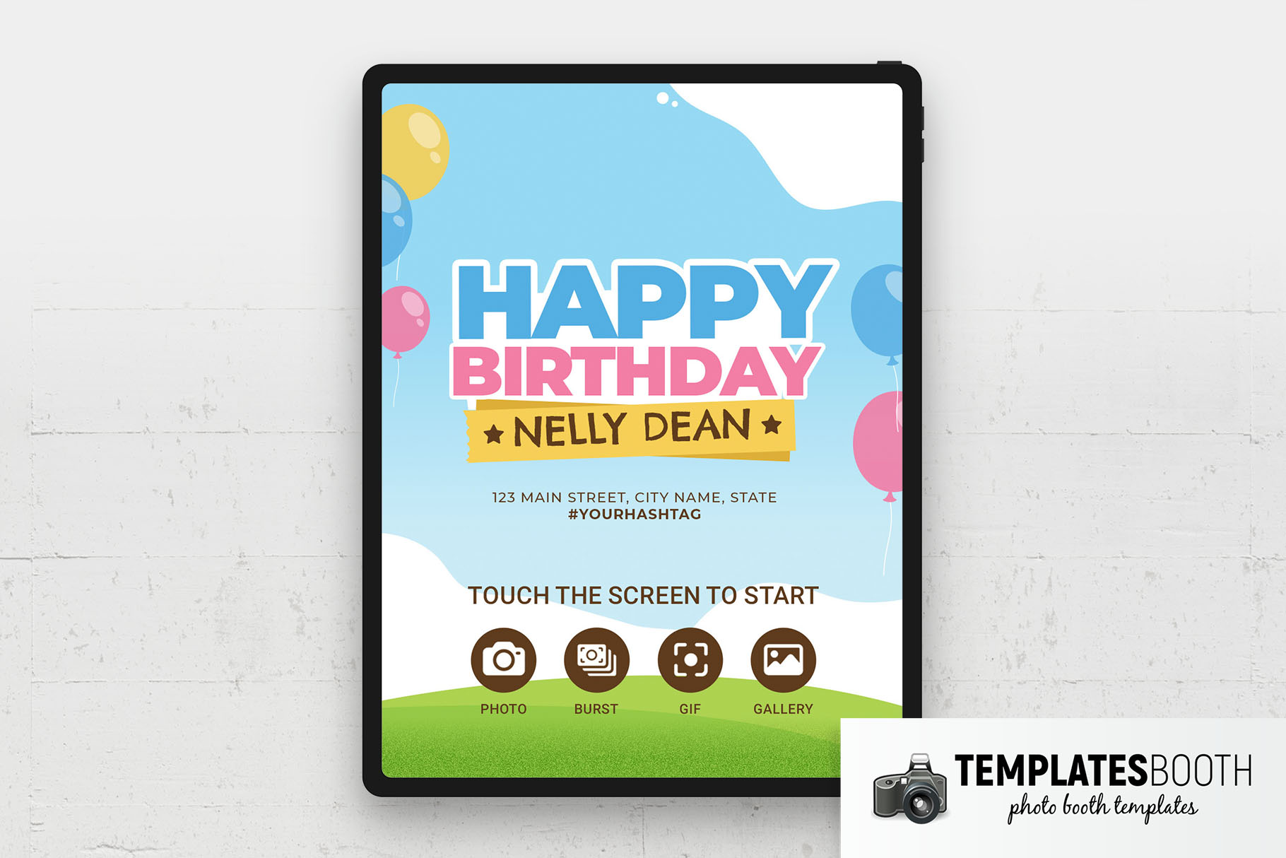 Happy Birthday Photo Booth Welcome Screen