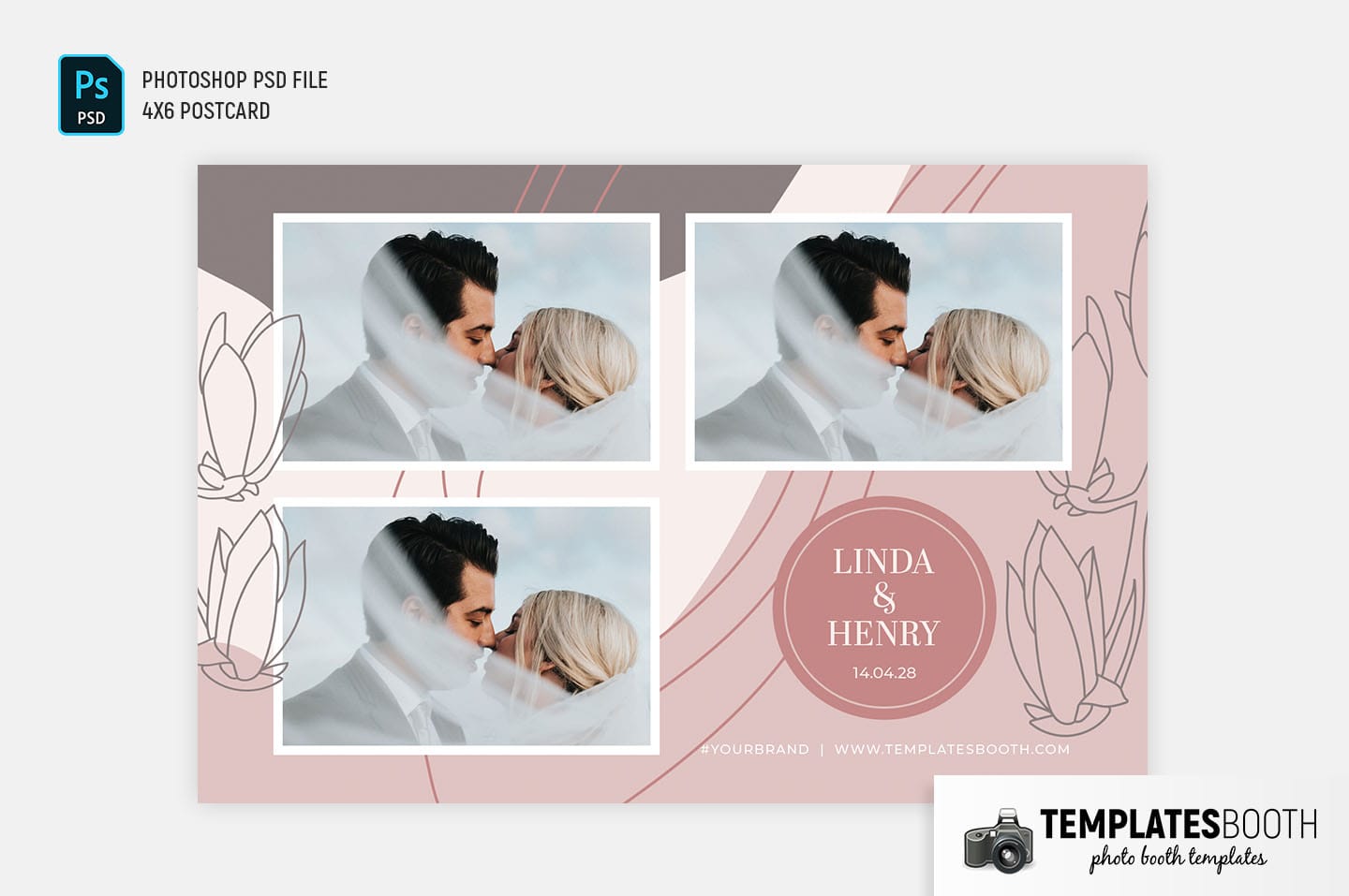 Floral Wedding Photo Booth Template