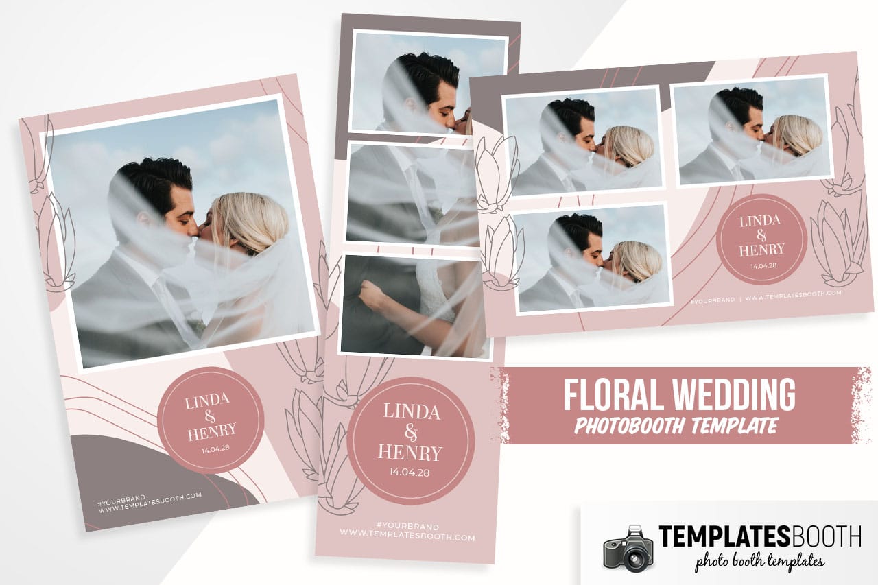 Floral Wedding Photo Booth Template TemplatesBooth