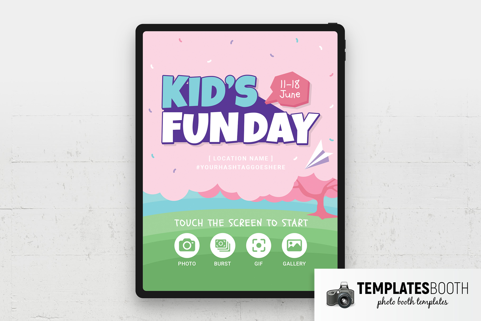Kid's Fun Day Photo Booth Welcome Screen