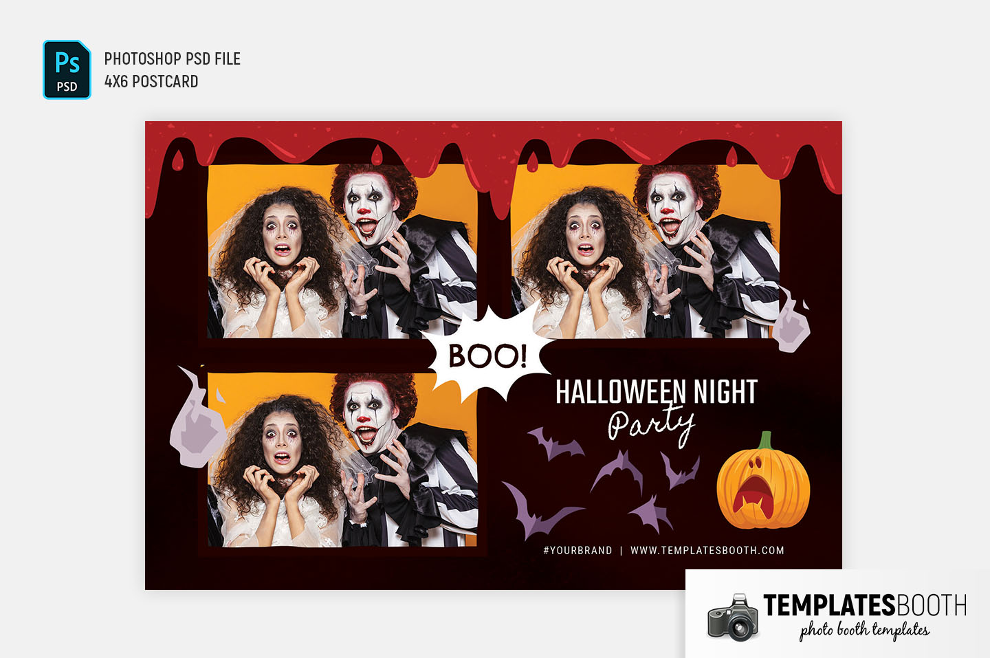 Bloody Halloween Photo Booth Template