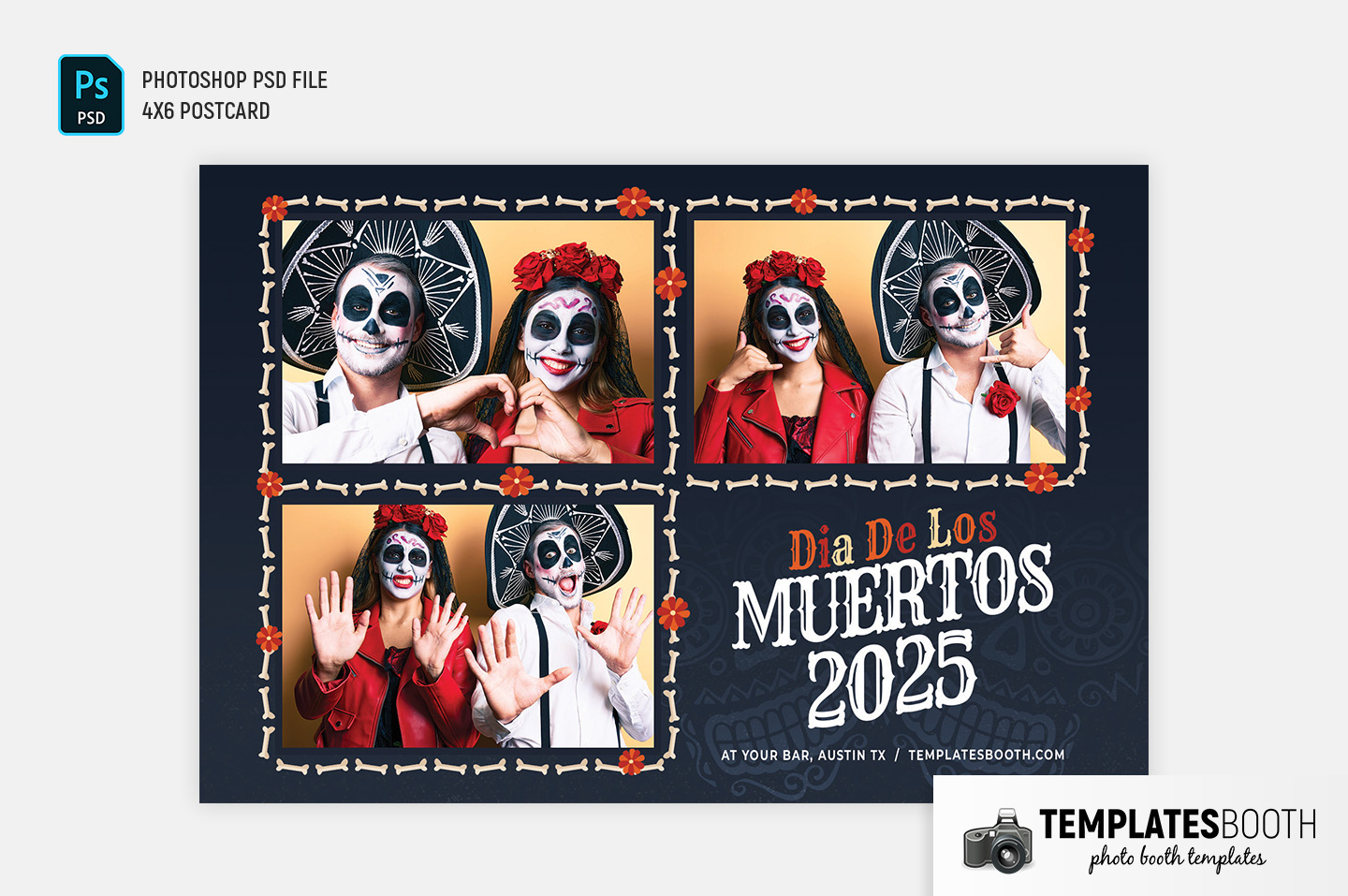 Dia De Los Muertos Photo Booth Template