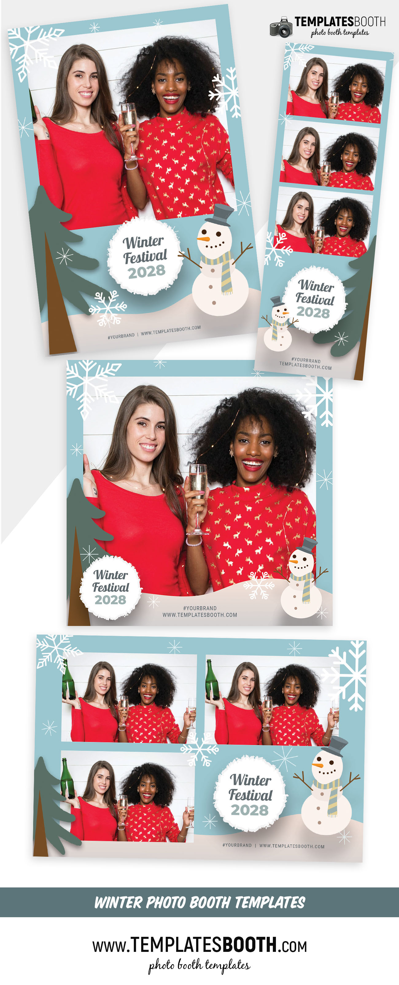 Winter Festival Photo Booth Template (Full Preview