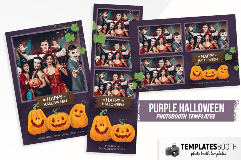 Purple Halloween Photo Booth Template